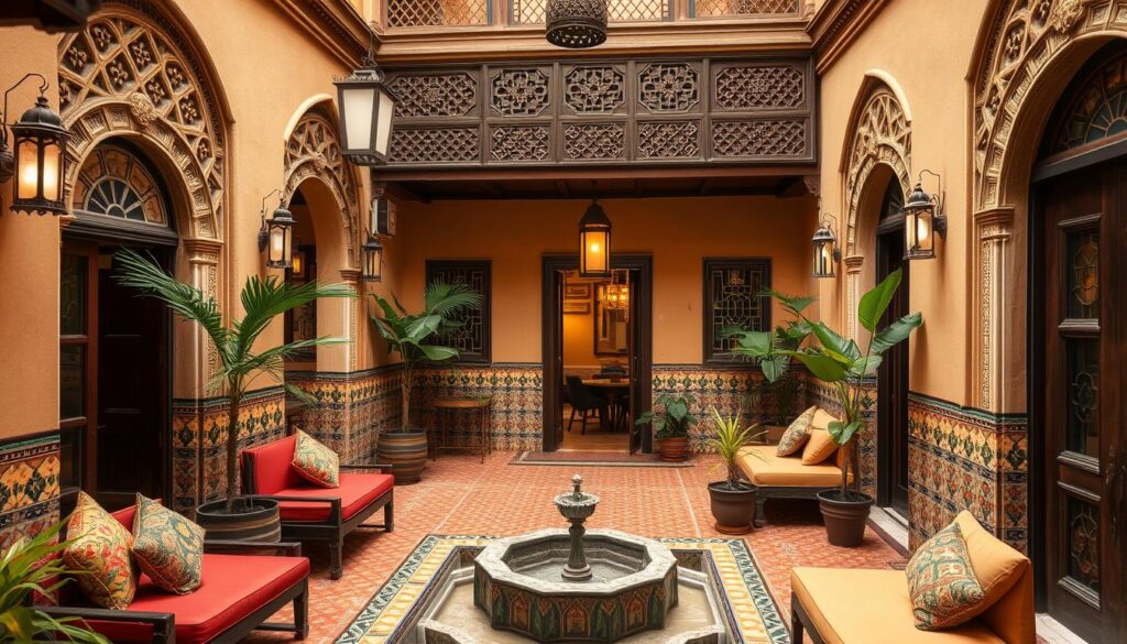 Traditionelles Boutique-Hotel mit orientalischem Innenhof in Kairo, Ägypten