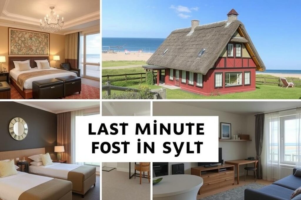 Verschiedene Unterkunftsoptionen für Sylt Last Minute Reisen - von Hotels bis Ferienwohnungen