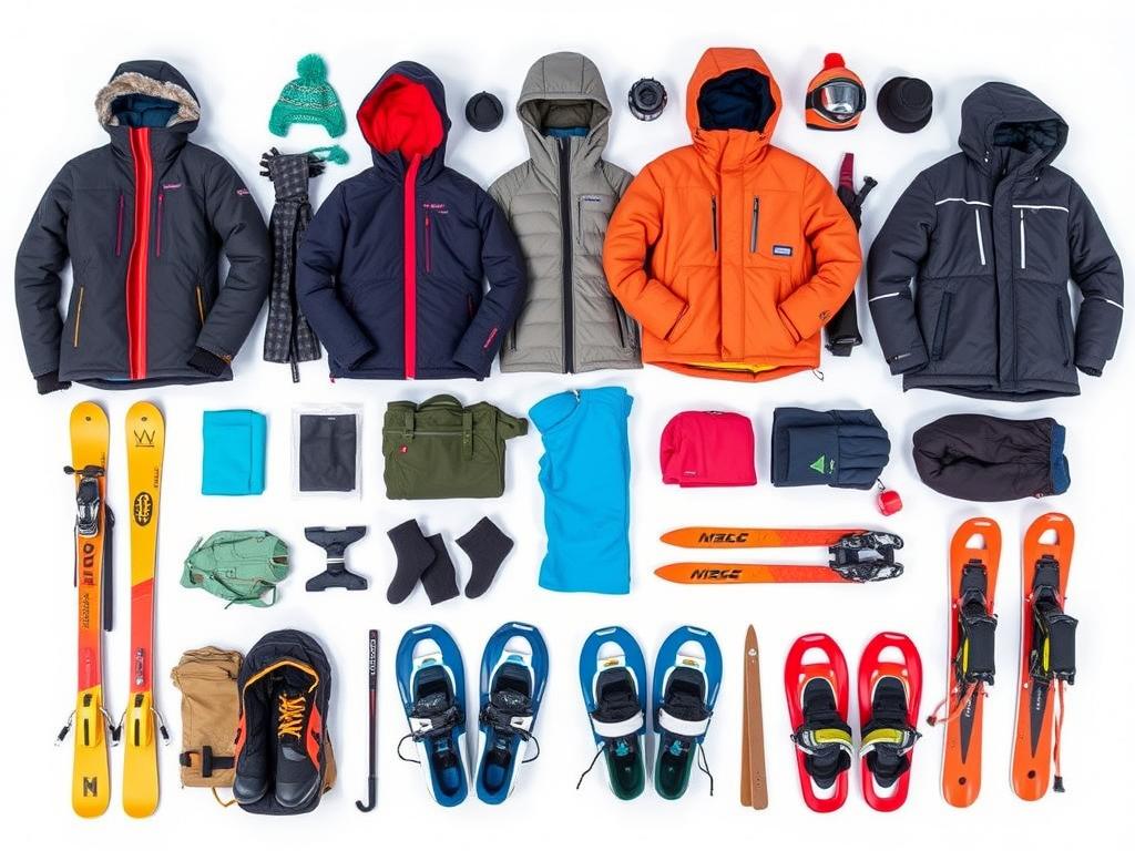 Winterausrüstung für einen Zakopane Winterurlaub - warme Kleidung, Skier und Schneeschuhe